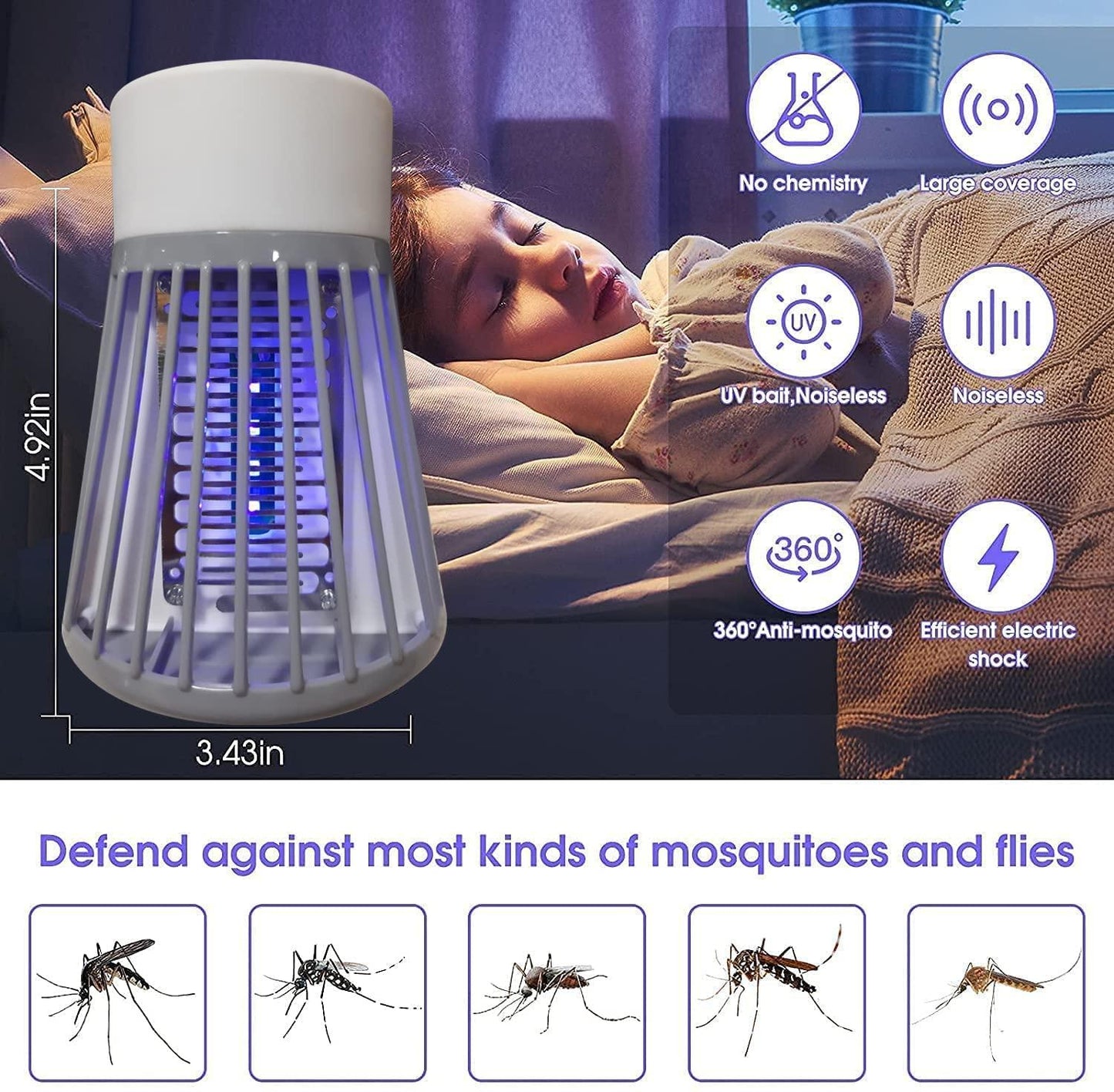 USB Rechargeable Mosquito Killer Lamp